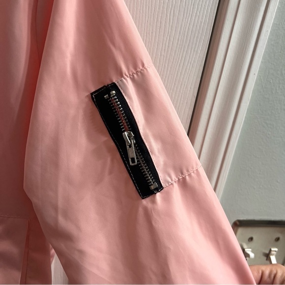 Women’s Pink Bomber Jacket Size Large - Picture 4 of 7